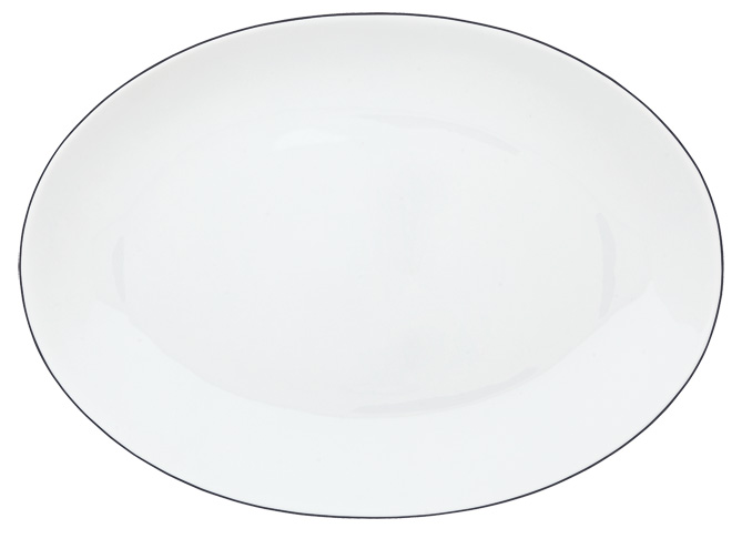 Oval dish medium black ink - Raynaud